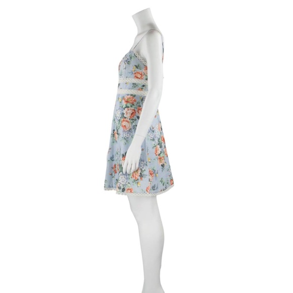 Zimmermann Blue Floral Mini Dress - Picture 6 of 9